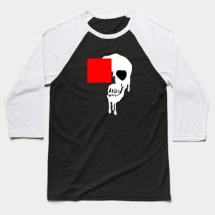 Red square with skull Baseball T-Shirt